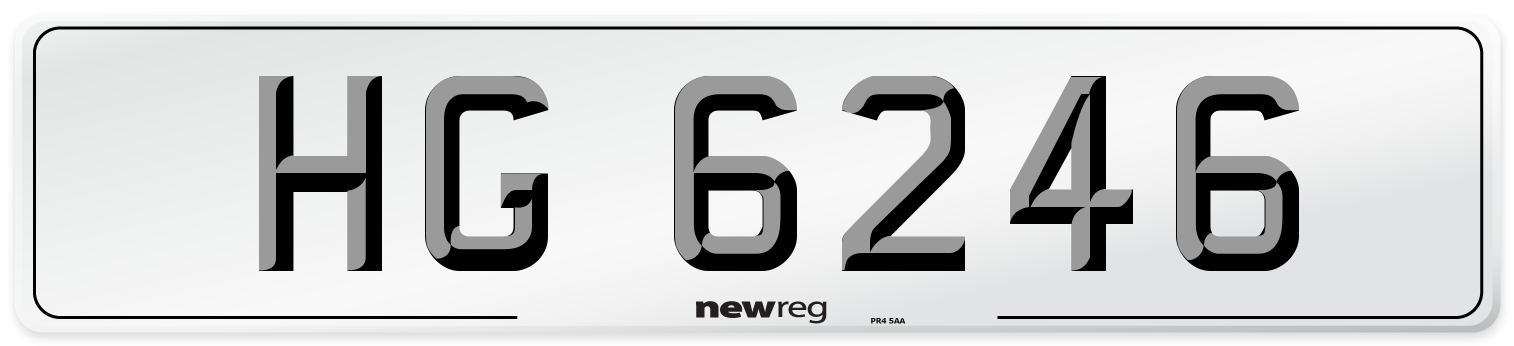 HG 6246 Number Plate from New Reg